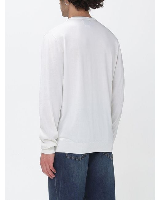 Mc2 Saint Barth White Basic Crew Neck Sweater for men