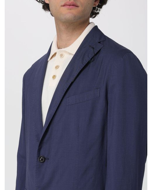Boglioli Blue Single-Breasted Blazer for men