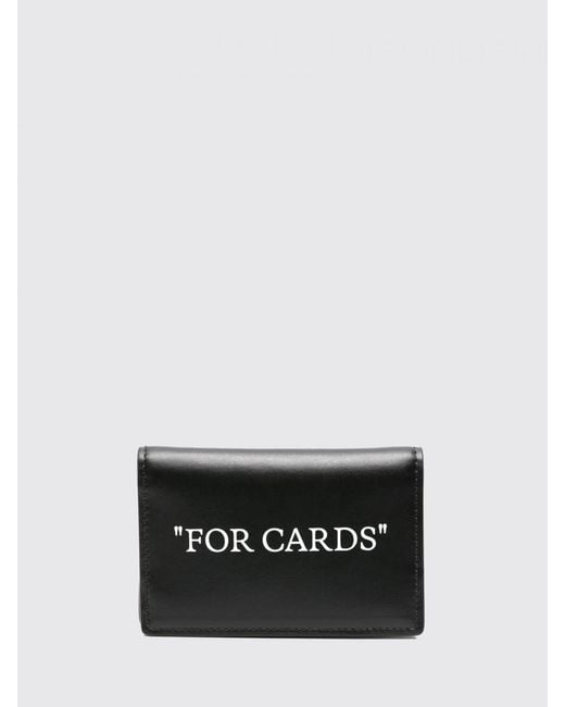 Off-White c/o Virgil Abloh White Quote Leather Credit Card Holder for men