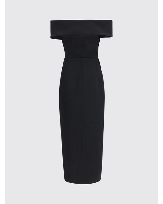 Khaite Black Crêpe Midi Dress