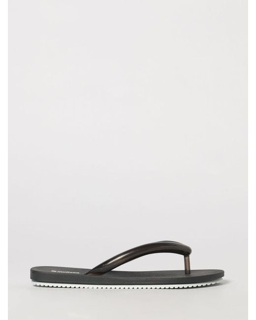 Melissa White Airflow Low-Heeled Pvc Thong Sandals