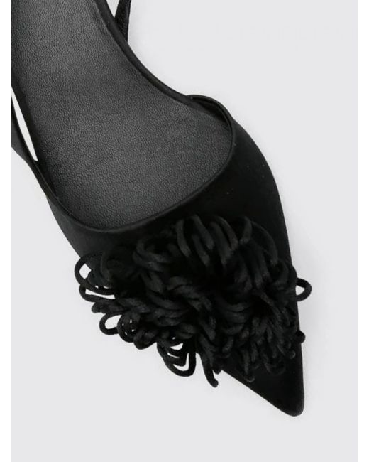 By Malene Birger Black Satin Slingback With Application