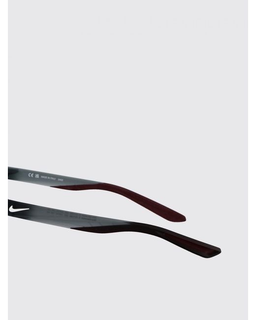 Nike Gray Maverick Acetate Sunglasses With Logo