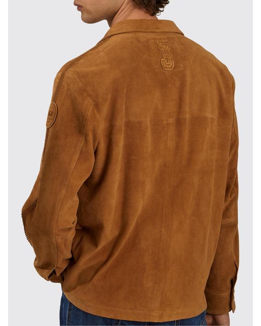 La Martina Natural Suede Overshirt for men