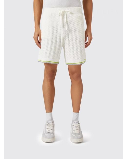 Casablanca White Cotton Jogging Shorts for men