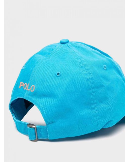Cappello in cotone con logo di Polo Ralph Lauren in Blue da Uomo
