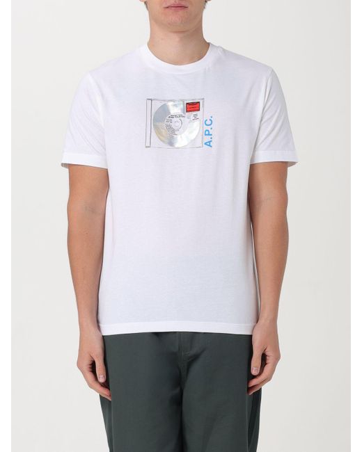 T-shirt con CD di A.P.C. in White da Uomo