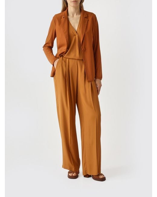 Maliparmi Brown Silk Blend Blouse