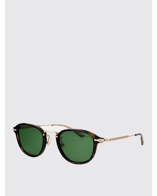 Montblanc Green Acetate And Metal Sunglasses for men