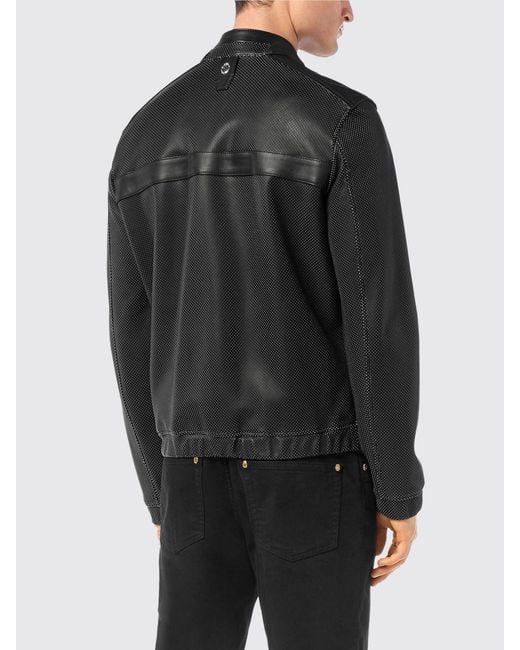 Billionaire Black Nappa Leather Jacket for men