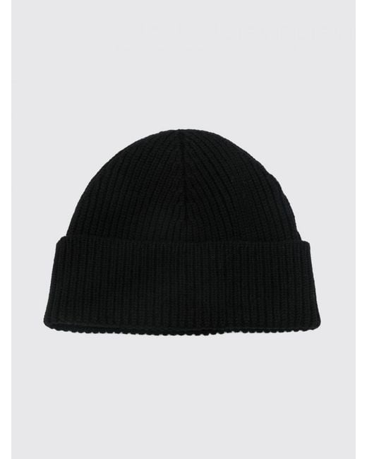 AMI Black Wool Beanie Hat With Contrast Ami De Coeur Logo