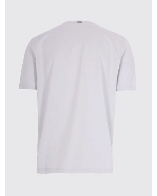 Herno White Basic Cotton T-Shirt for men