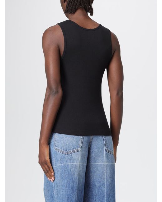 Maison Kitsuné Blue Maison KitsunÉ Basic Cotton Tank Top With Logo