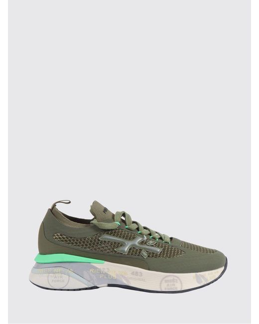 Premiata Green Moerun Suede Sneakers for men