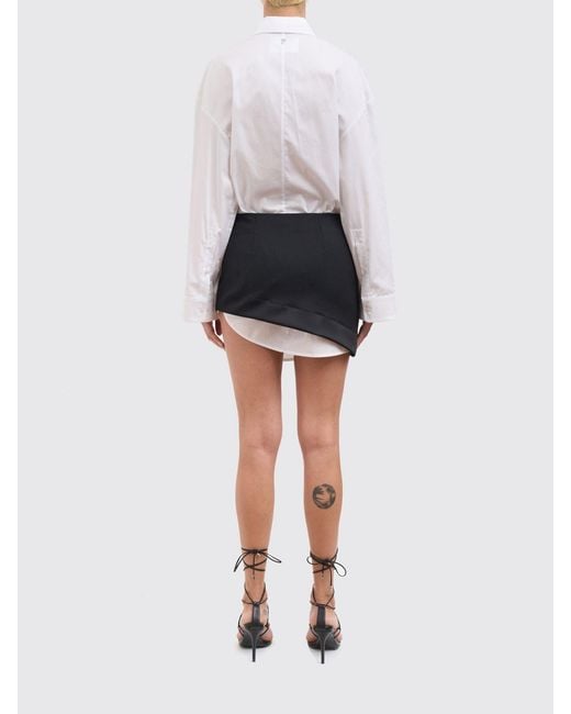 Dondup White Cotton Shirt Dress