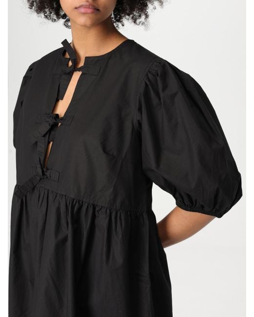 Ganni Black Organic Cotton Dress
