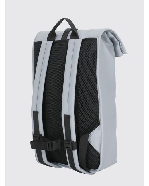 Rains Gray Rolltop Rucksack for men