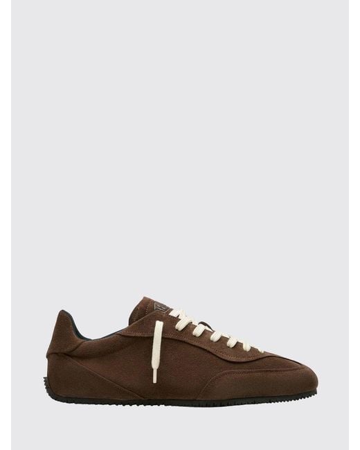 Axel Arigato Brown Daze Runner Suede Sneakers With Printed Logo