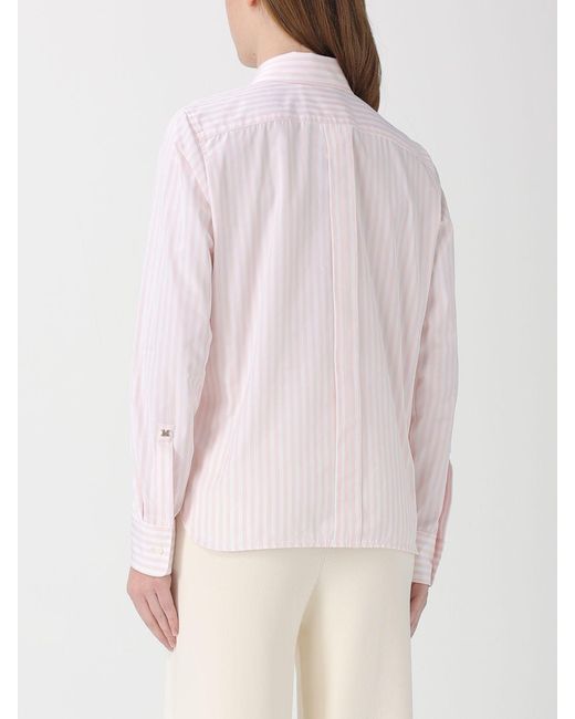 Max Mara Pink Striped Cotton Shirt