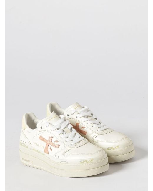 Premiata Natural Micol Suede Sneakers
