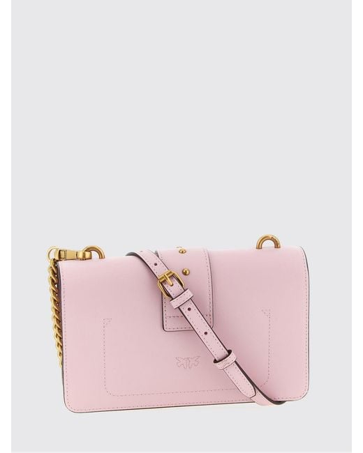 Pinko Pink Love One Mini Leather Bag