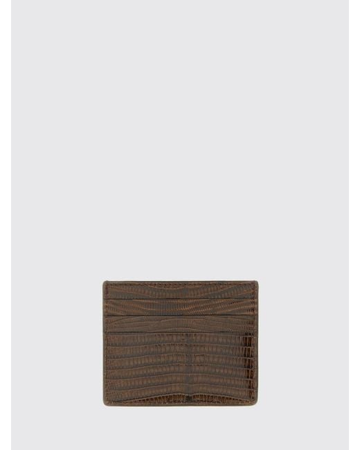 Brunello Cucinelli Brown Flat Card Holder
