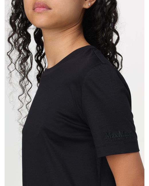 T-shirt basic in cotone di Max Mara in Black
