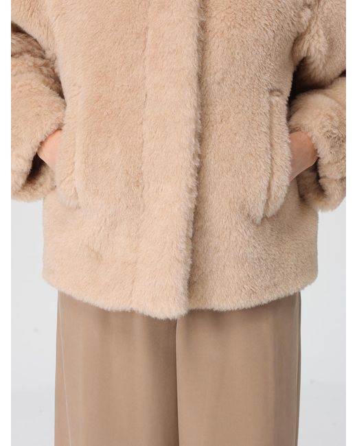 Max Mara Natural Faux Fur Jacket