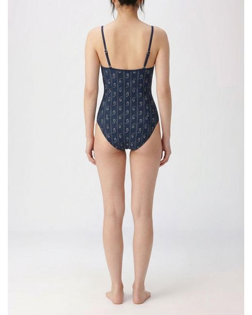 Tory Burch Blue Floral Swimsuit