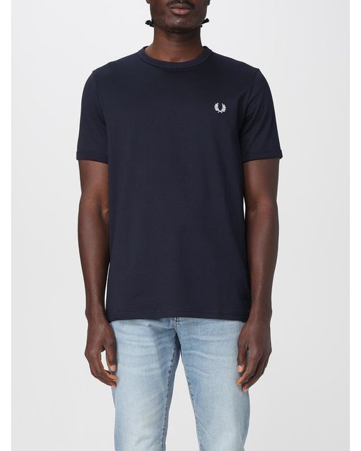 T-Shirt Basic di Fred Perry in Blue da Uomo