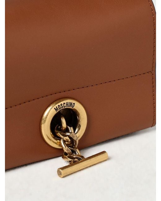 Mini sac à main Moschino Couture en coloris Brown