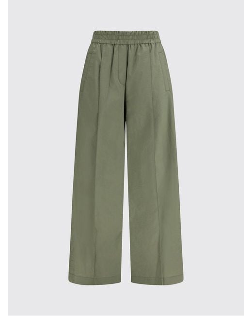 Brunello Cucinelli Green Cotton Blend Trousers
