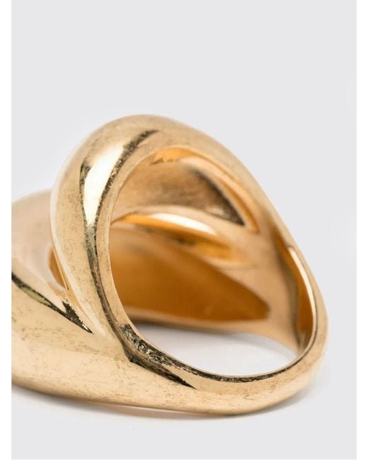 Panconesi Metallic 18Kt Plated Brass Double Blow Up Ring