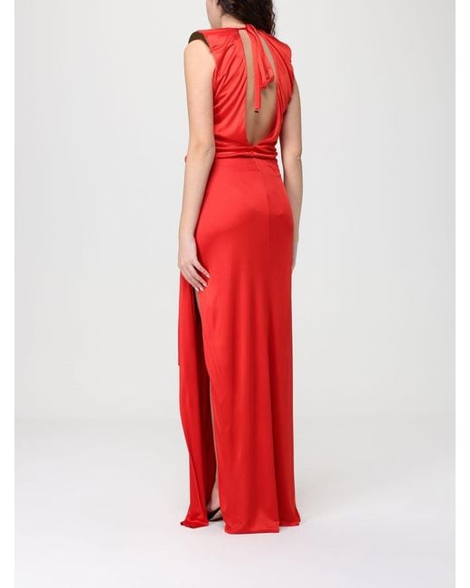 Elisabetta Franchi Red Draped Top