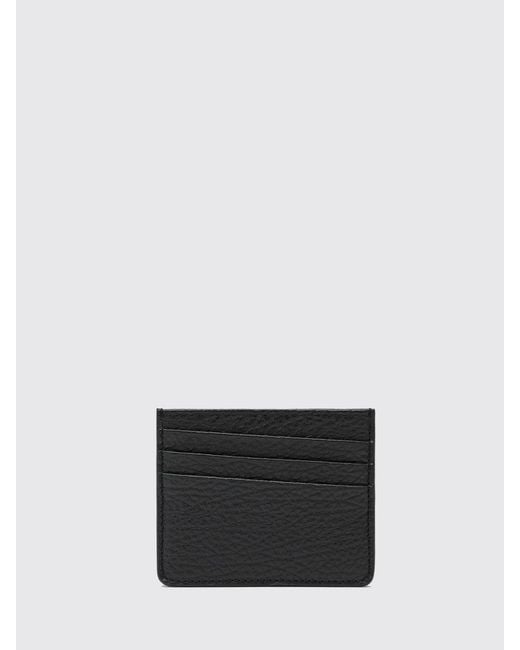 Maison Margiela White Four Stitches Cowhide Card Holder With Six Slots for men