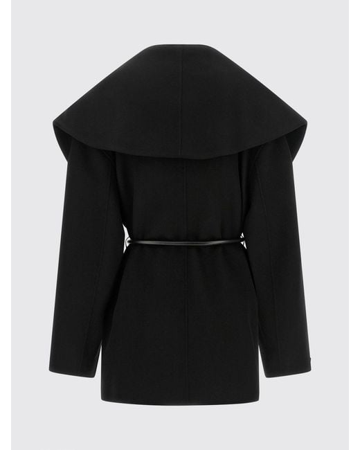 Sportmax Blue Short Virgin Wool Robe Coat With Belt And Sailor Collar