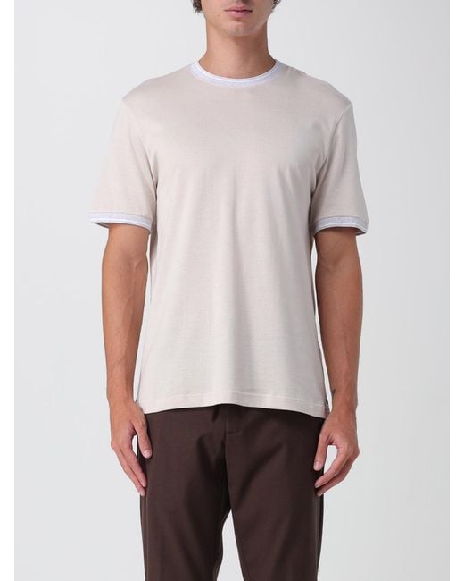 T-Shirt Basic di Eleventy in White da Uomo