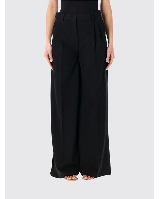 THE GARMENT Black High-Waisted Wide-Leg Viscose Blend Trousers
