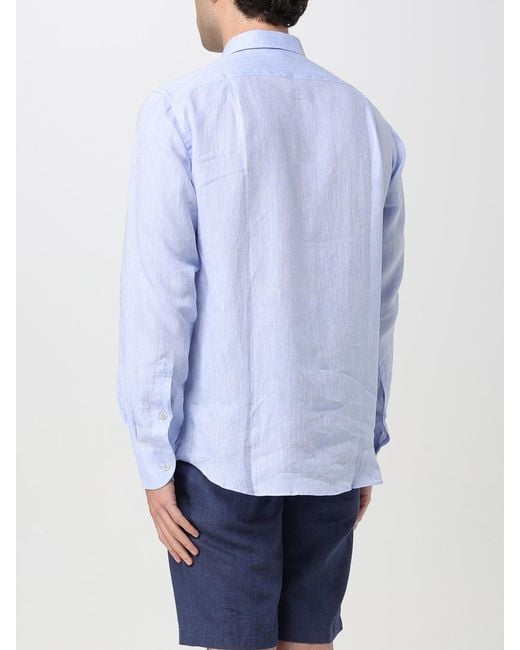 Kampos Blue Classic Linen Shirt for men
