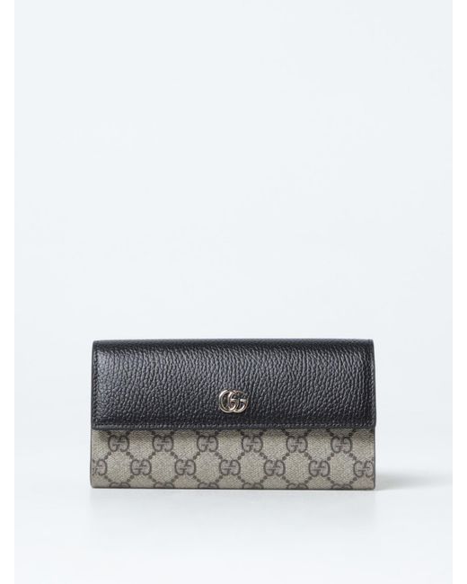 Cartera continental GG Marmont Gucci de color Gray