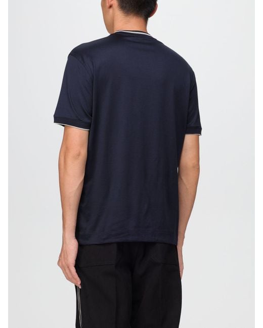 Emporio Armani T shirt With Mini Logo in Blue for Men Lyst UK