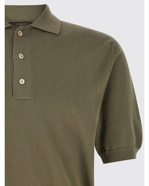 Zanone Green Cotton Knit Polo Shirt for men