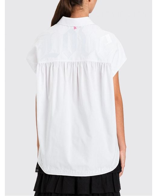 Twinset White Basic Cotton Blend Shirt