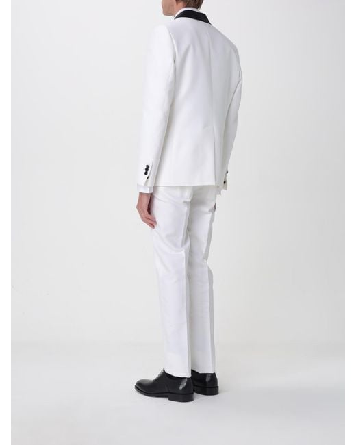 DSquared² White Cotton And Silk Tuxedo for men