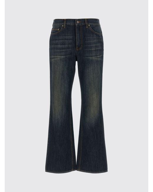 Burberry Blue Mid-Rise Flared Jeans