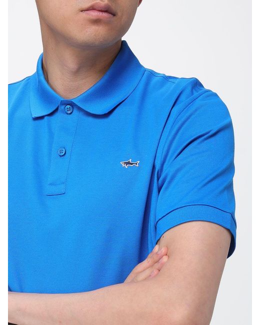 Paul & Shark Blue Paul &Amp Shark Cotton Polo Shirt With Mini Logo for men