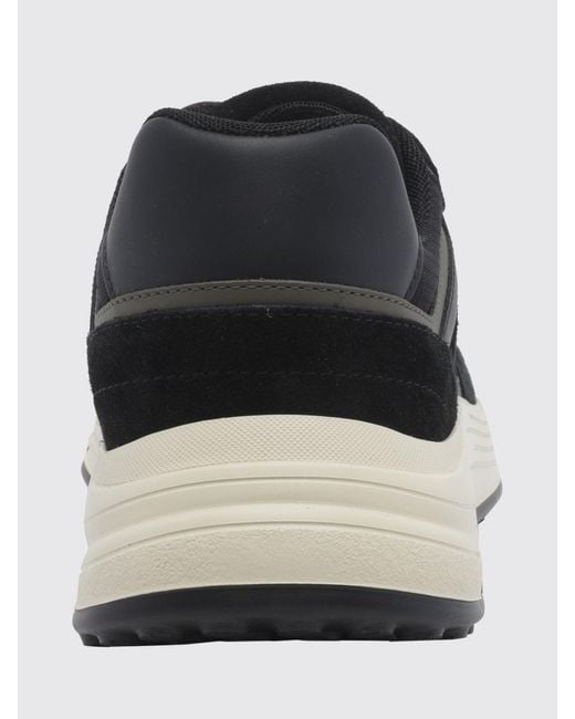 Hogan Black Hyperlight Leather And Nylon Sneakers With Chunky Sole for men