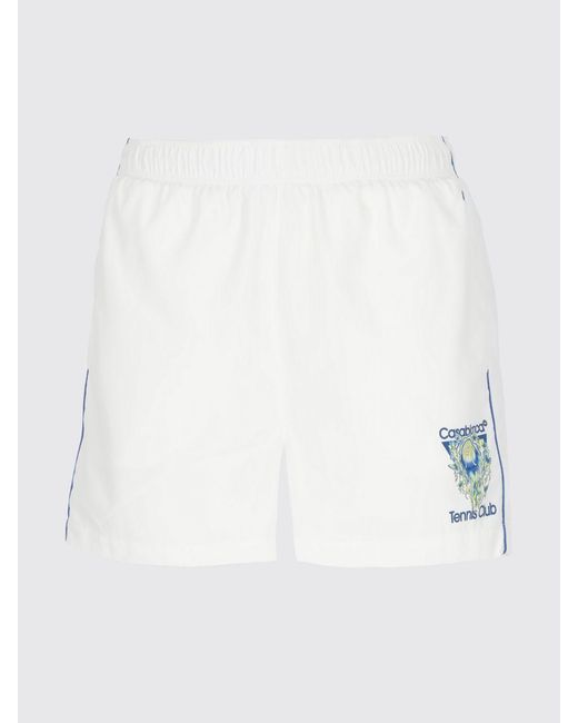 Casablanca White Technical Fabric Jogging Shorts for men