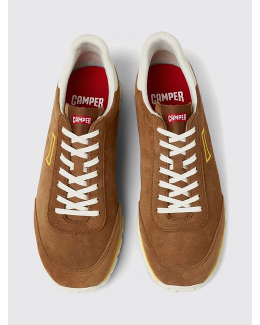 Camper Brown Suede Drift Walk Sneakers for men