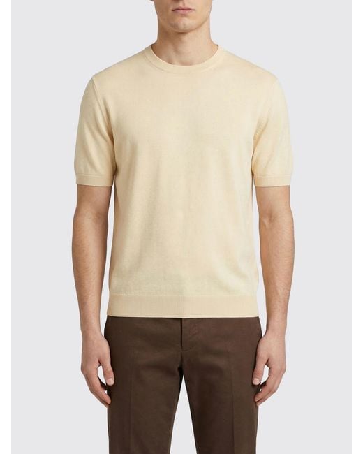 Zanone Natural Cotton Crew Neck Pullover for men